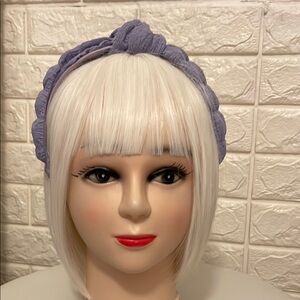 Lavender top knot headband
